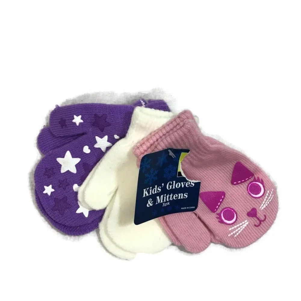 Brand new pack of 3‎ Pairs of Girls Mittens